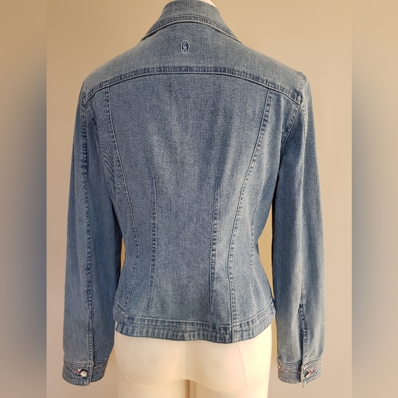 Christine Alexander Swarovski Crystal Embellished Jean Jacket NWOT - Picture 6 of 8